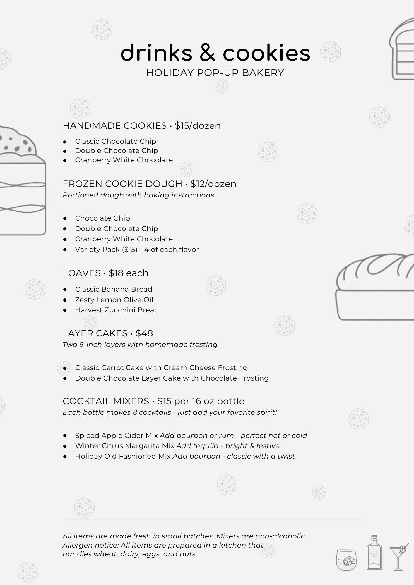 Holiday Menu